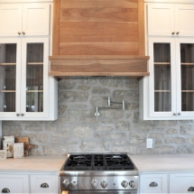 Indoor Brick and Stonework in Kitchen